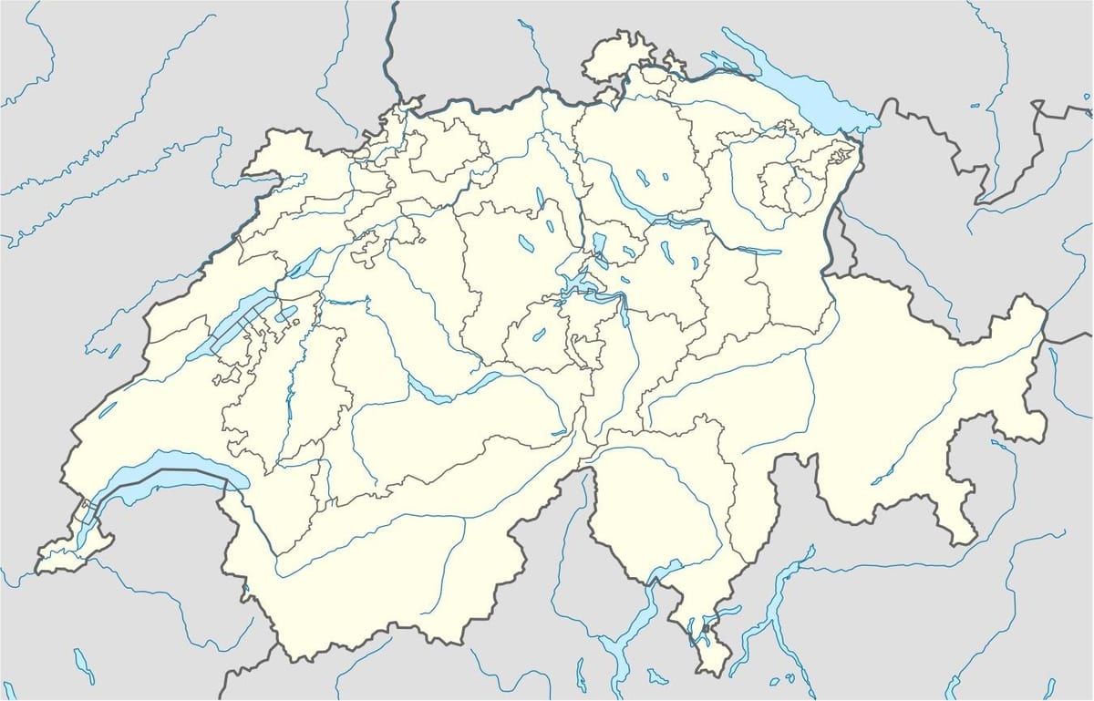 карта Швейцарії векторна карта 