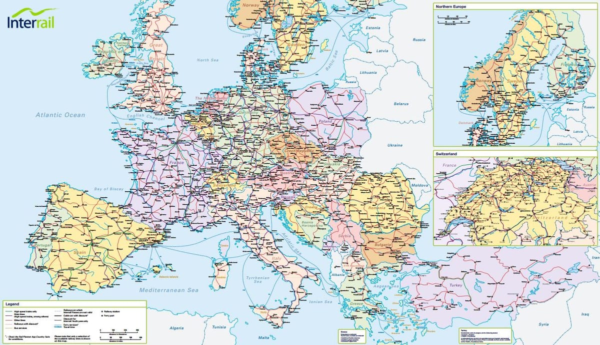 карта интеррейл Швейцарія 