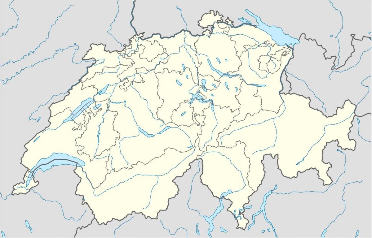карта Швейцарії векторна карта 