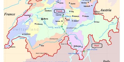 Карта вулиць міста Люцерн Швейцарія