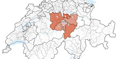 Карта центральної Швейцарії 