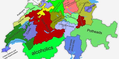Карта кантоні Швейцарії