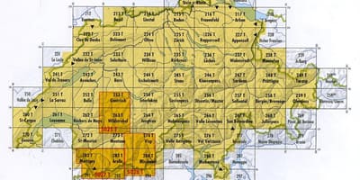 Карта Швейцарії Поштовий індекс