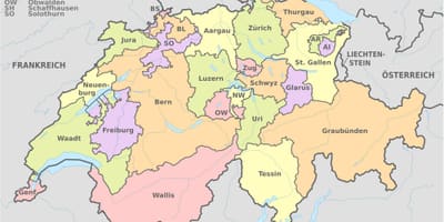 Швейцарія мапа країни