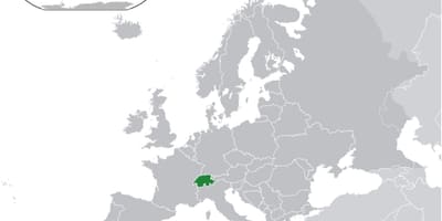 Швейцарія на карті світу