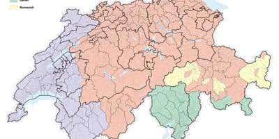Карта Швейцарії мова