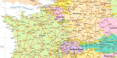 На карті Європи Швейцарія