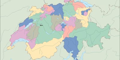 Карта політична карта Швейцарії