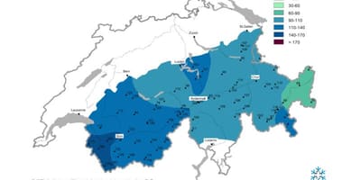 Карта сніговий карті Швейцарії