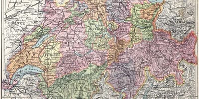 Карта стара карта Швейцарії