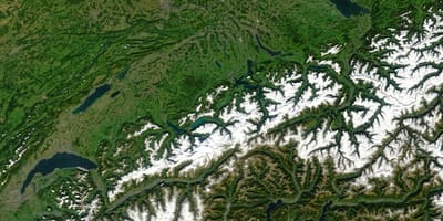 Карта Швейцарії з супутниковими