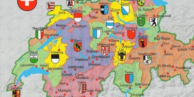 Карта туристична карта Цюріха, Швейцарія
