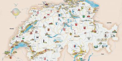 Туристичних визначних пам'яток в Швейцарії карті